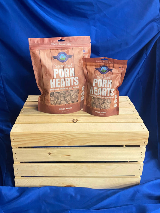 Shepherd Boy Farms Freeze Dried Pork Heart Dog and Cat Treats: 3oz