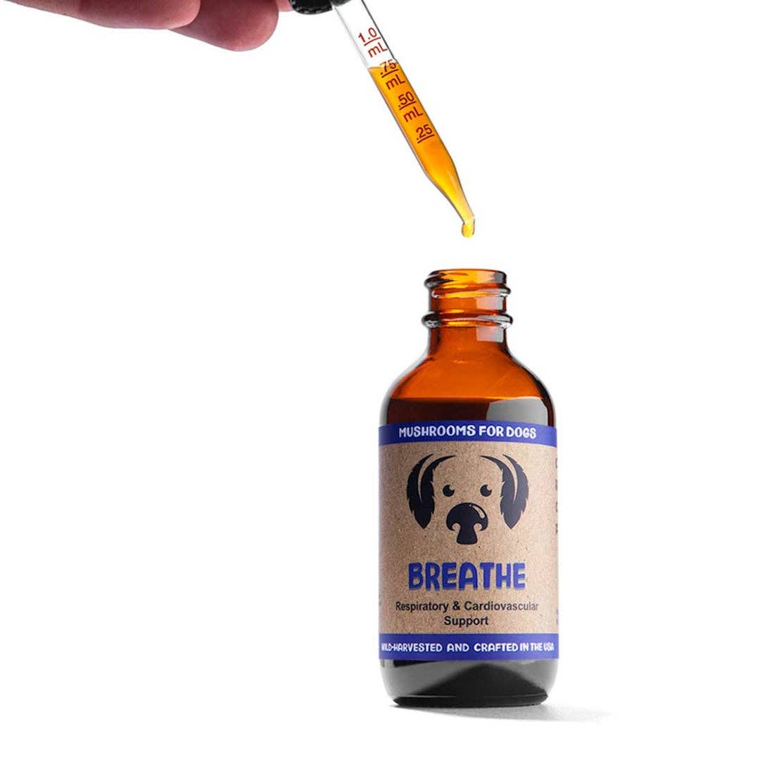 MycoDog Breathe Mushroom Tincture for Respiratory and Cardiovascular Support