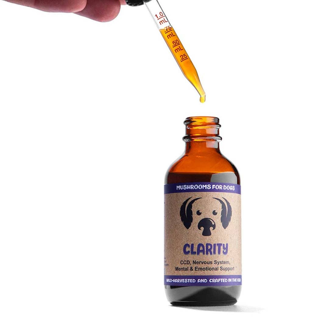 MycoDog Clarity Mushroom Tincture for Cognitive Function and Relaxation