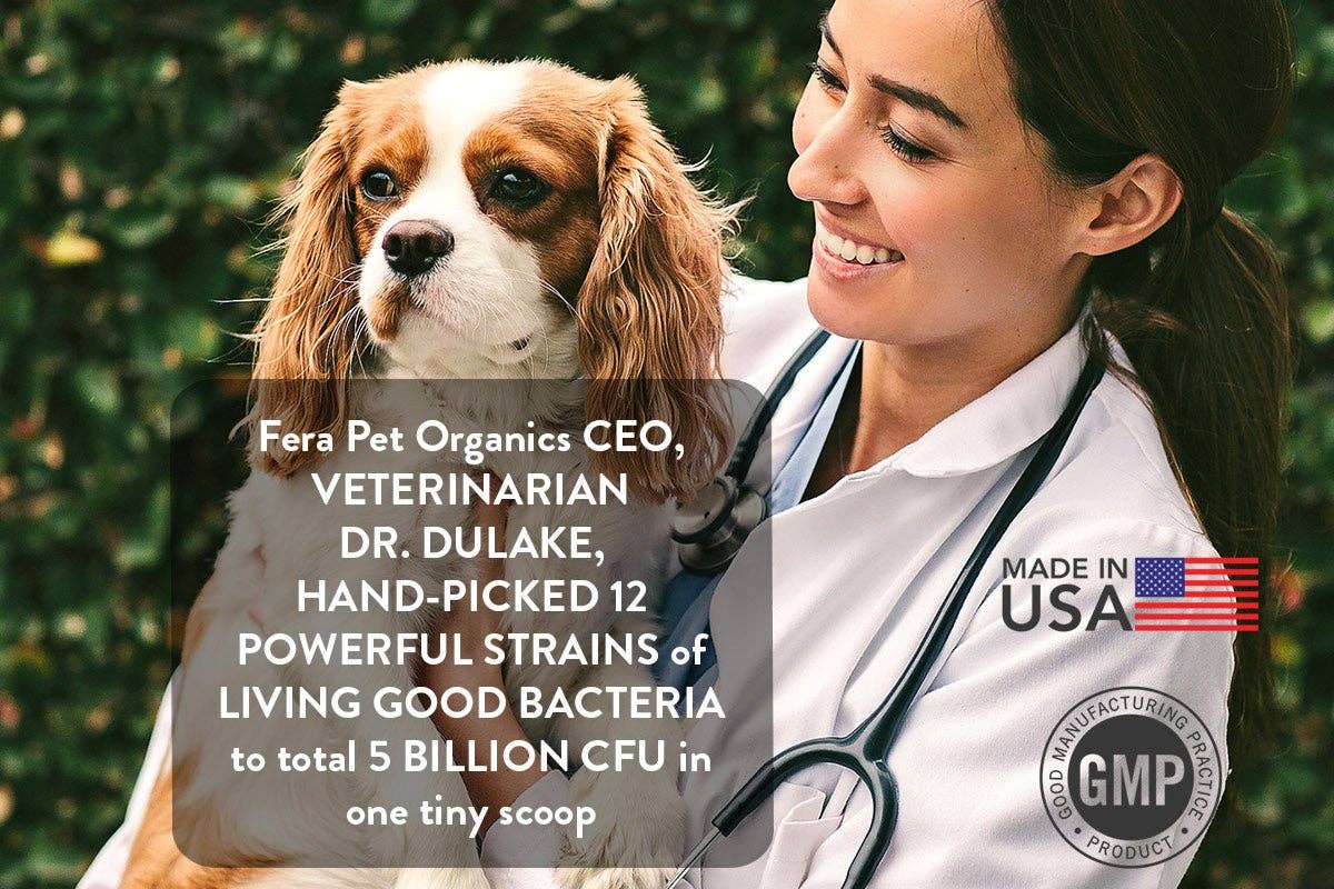 Fera Pet USDA Organic Probiotics with Prebiotics for Dogs and Cats
