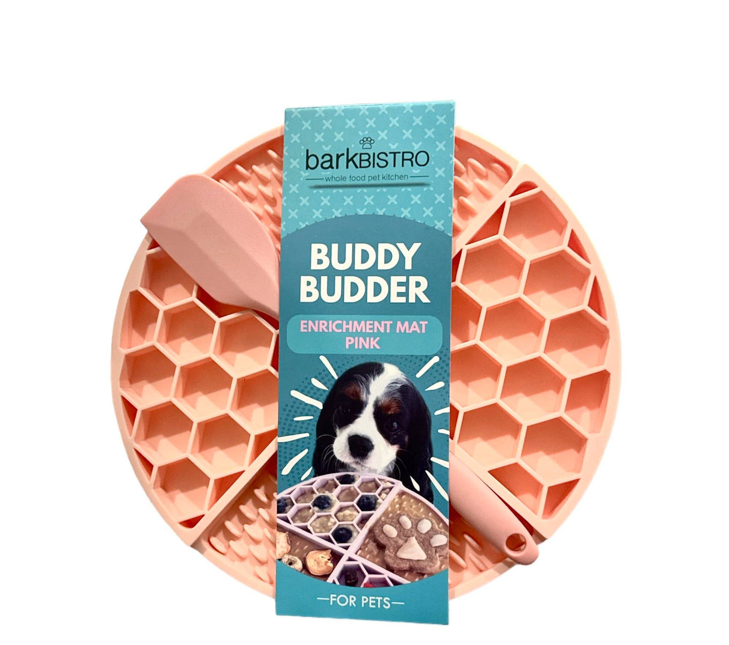 Bark Bistro Boredom Buster Lickimat Turquoise + Spatula