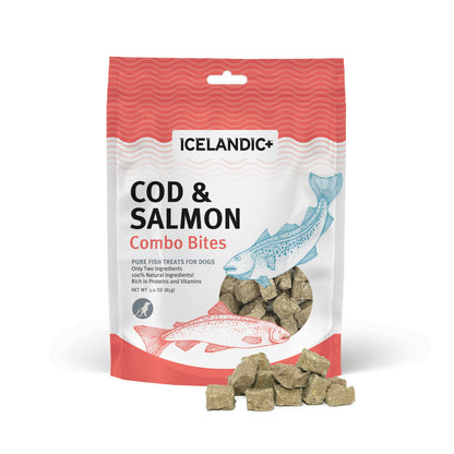 Icelandic+ Cod & Salmon Combo Bites Dog Treat 3.0-oz
