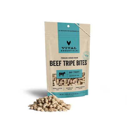 Vital Essentials Beef Tripe Bites Freeze Dried Dog Treats 2.3 oz