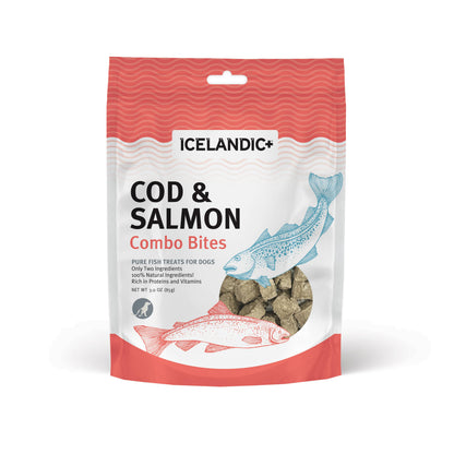 Icelandic+ Cod & Salmon Combo Bites Dog Treat 3.0-oz