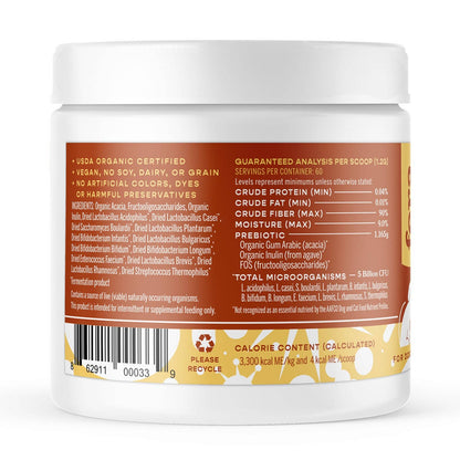 Fera Pet USDA Organic Probiotics with Prebiotics for Dogs and Cats
