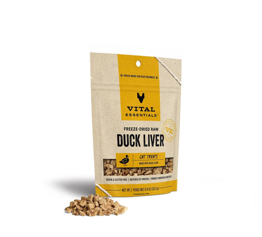 Vital Essentials Duck Liver Freeze Dried Cat Treats 0.9 oz