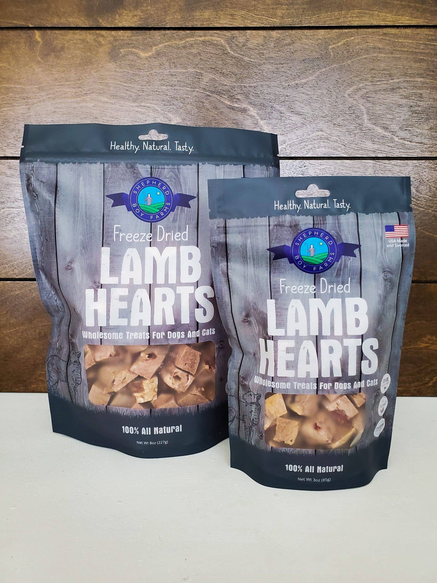 Shephard Boy Farms Freeze Dried Lamb Heart Dog and Cat Treats: 3oz