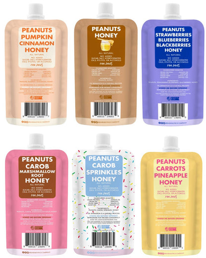 Bark Bistro Birthday Bash Buddy Budder - 4oz Squeeze Pack - 100% All Natural Dog Peanut Butter