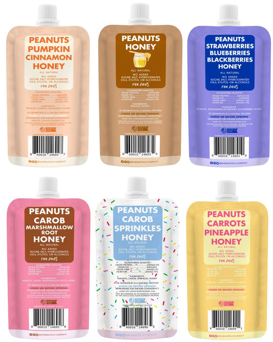 Bark Bistro Birthday Bash Buddy Budder - 4oz Squeeze Pack - 100% All Natural Dog Peanut Butter