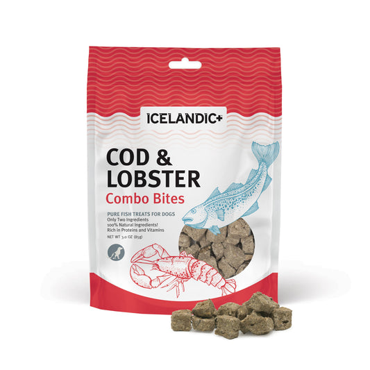 Icelandic+ Cod & Lobster Combo Bites Dog Treat 3.0-oz