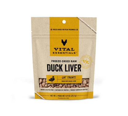 Vital Essentials Duck Liver Freeze Dried Cat Treats 0.9 oz