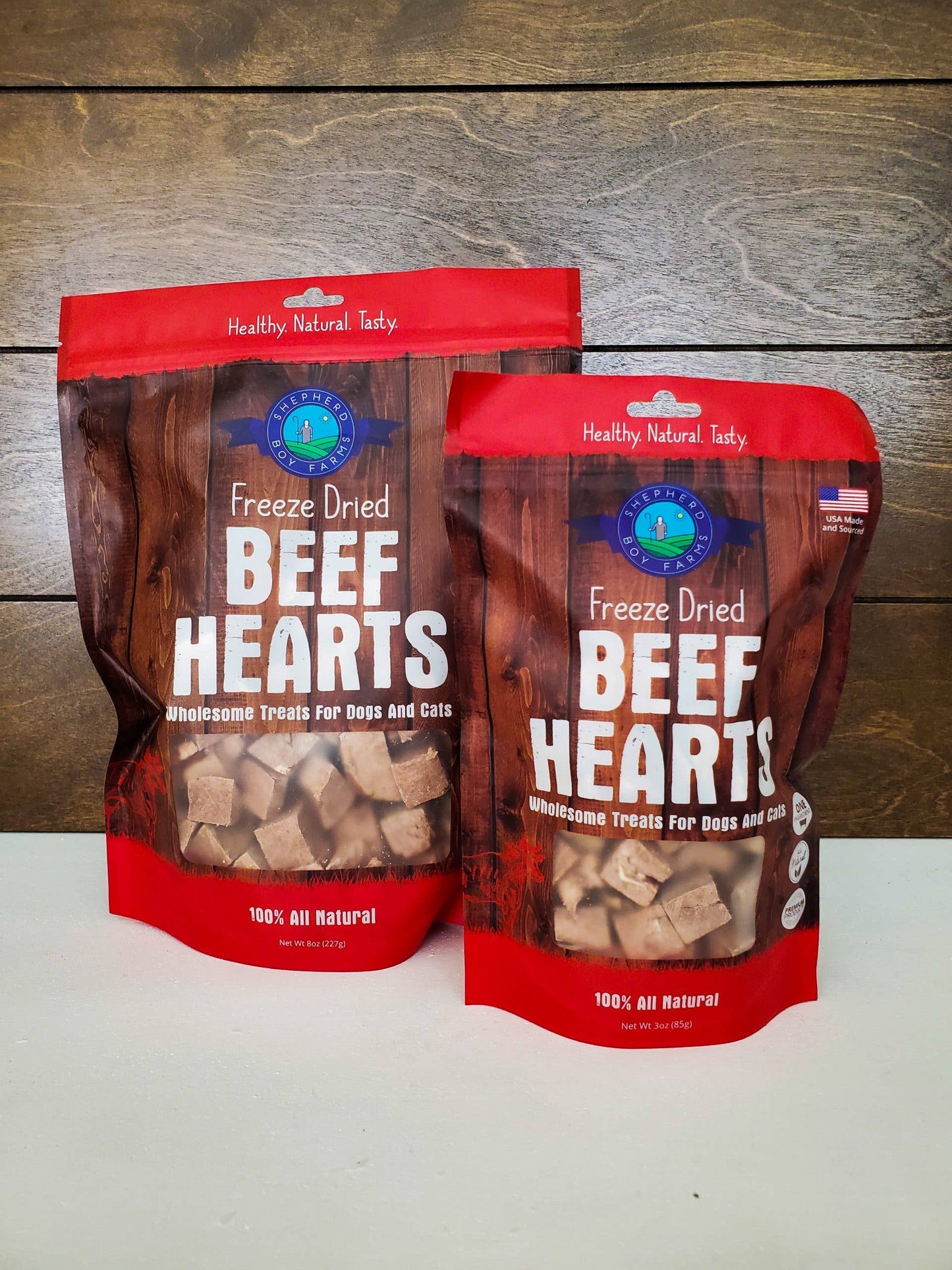 Shephard Boy Farms Freeze Dried Beef Heart Dog and Cat Treats: 3oz