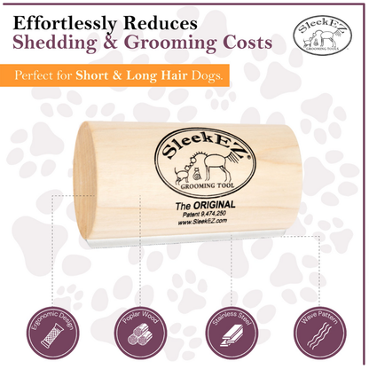 SleekEZ® Dog Brush for Shedding and Grooming (Medium-5 inch)