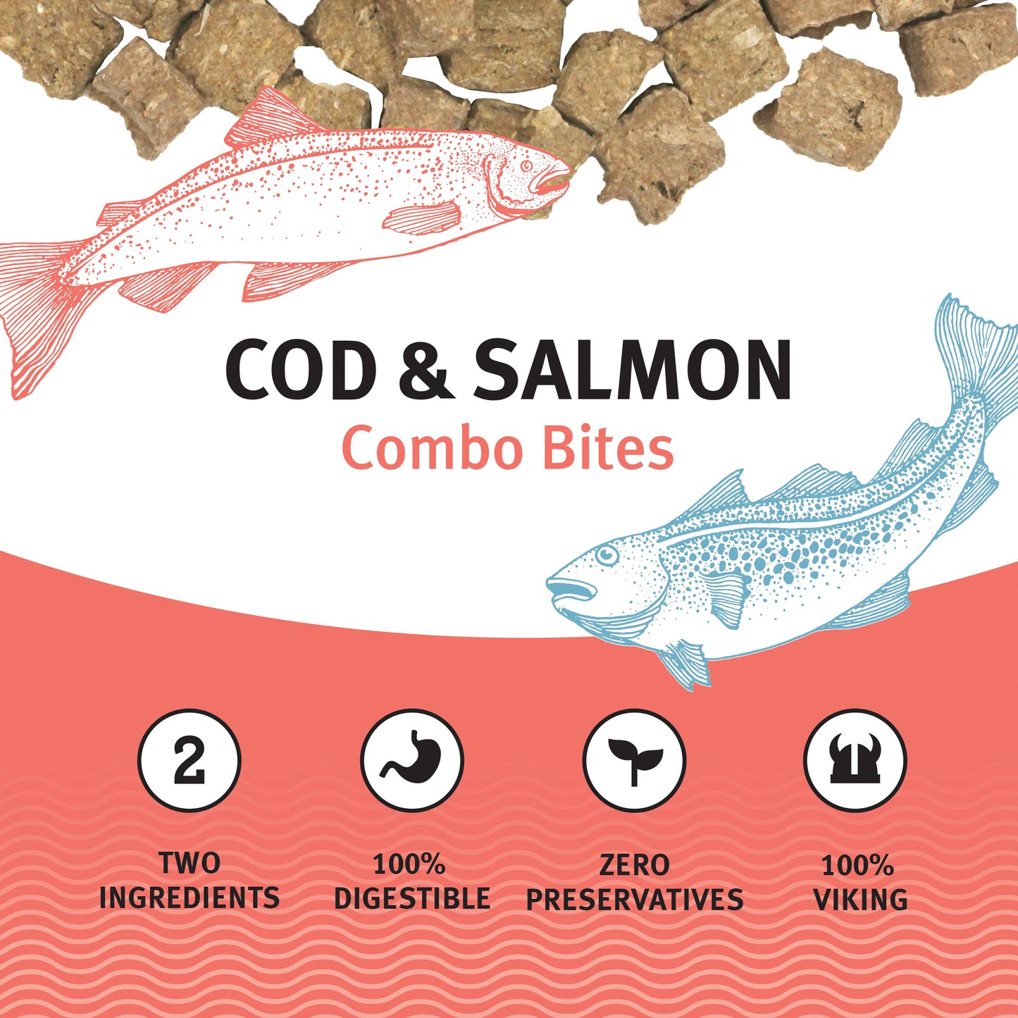 Icelandic+ Cod & Salmon Combo Bites Dog Treat 3.0-oz