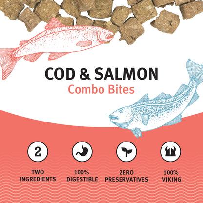 Icelandic+ Cod & Salmon Combo Bites Dog Treat 3.0-oz