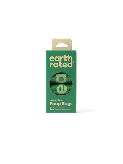 Earth Rated Unscented Poop Bags 120 bags on 8 Refill Rolls