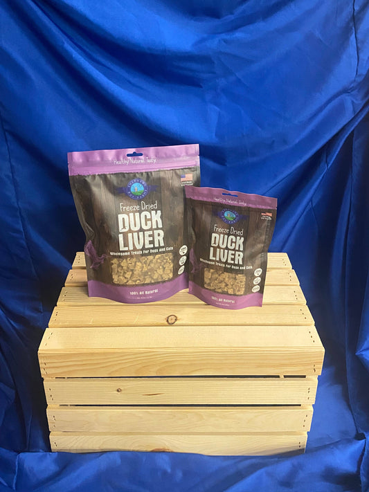 Shephard Boy Farms Freeze Dried Duck Liver Dog and Cat Treats: 3oz
