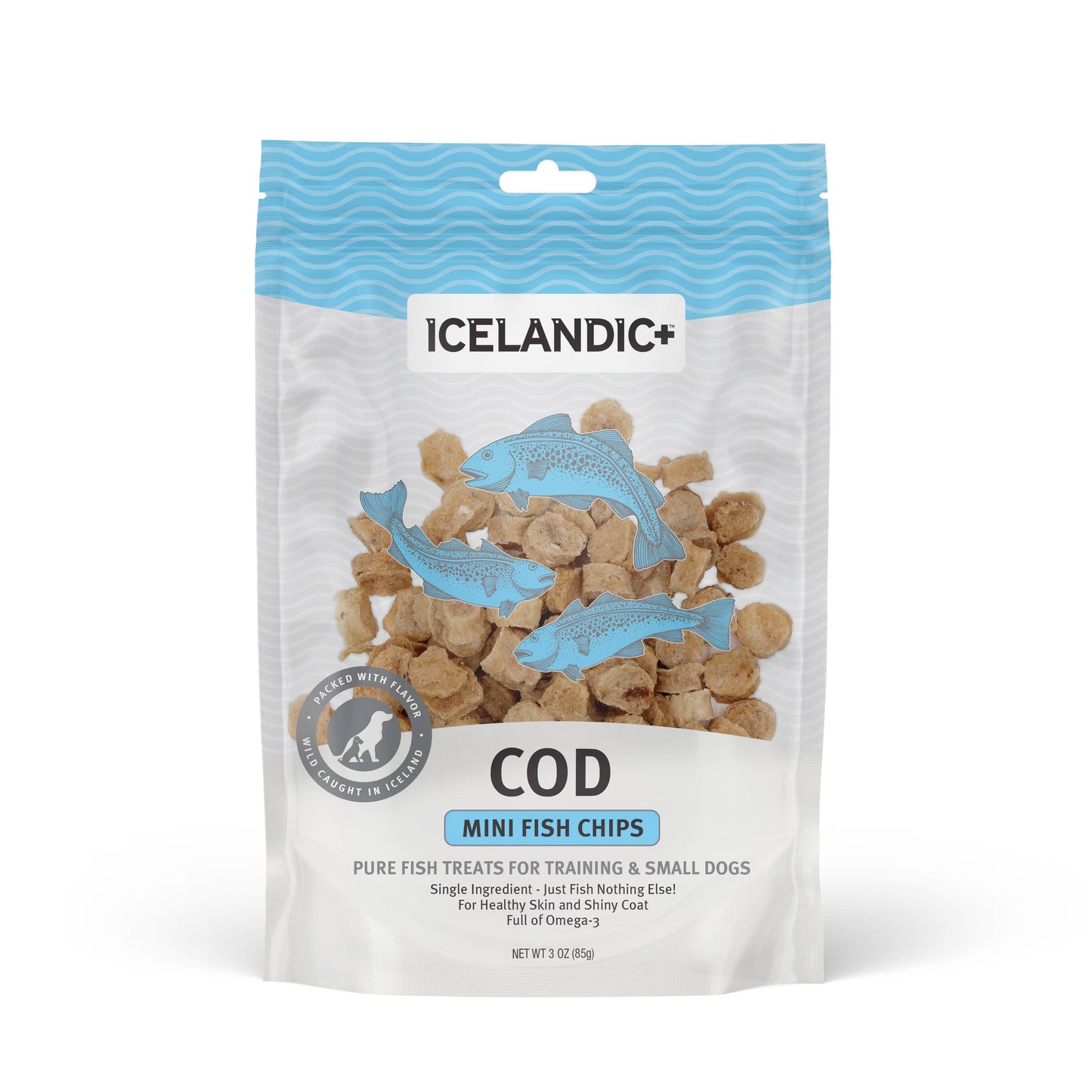 Icelandic+ Mini Cod Fish Chips for Training & Small Dogs: 2.5-oz
