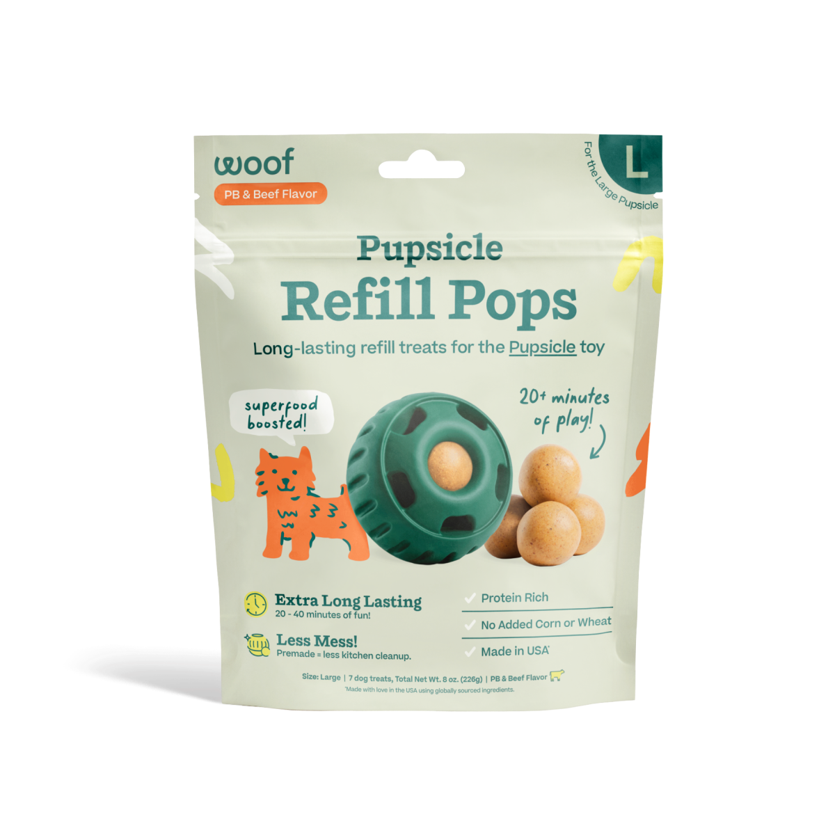Woof: Pupsicle Pops: Beef / Large