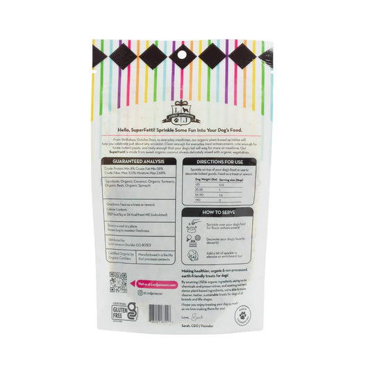 Lord Jameson Celebration SuperFetti Organic Dog Sprinkles - Food Topper