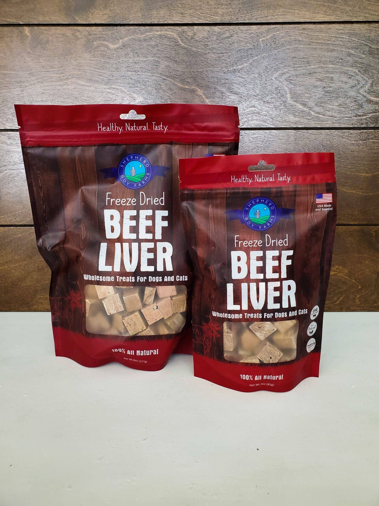 Shepherd Boy Farms Freeze Dried Beef Liver Dog and Cat Treats: 3oz