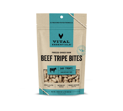 Vital Essentials Beef Tripe Bites Freeze Dried Dog Treats 2.3 oz