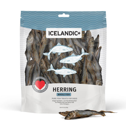 Icelandic+ Herring Whole Fish Dog Treats: 3-oz Bag