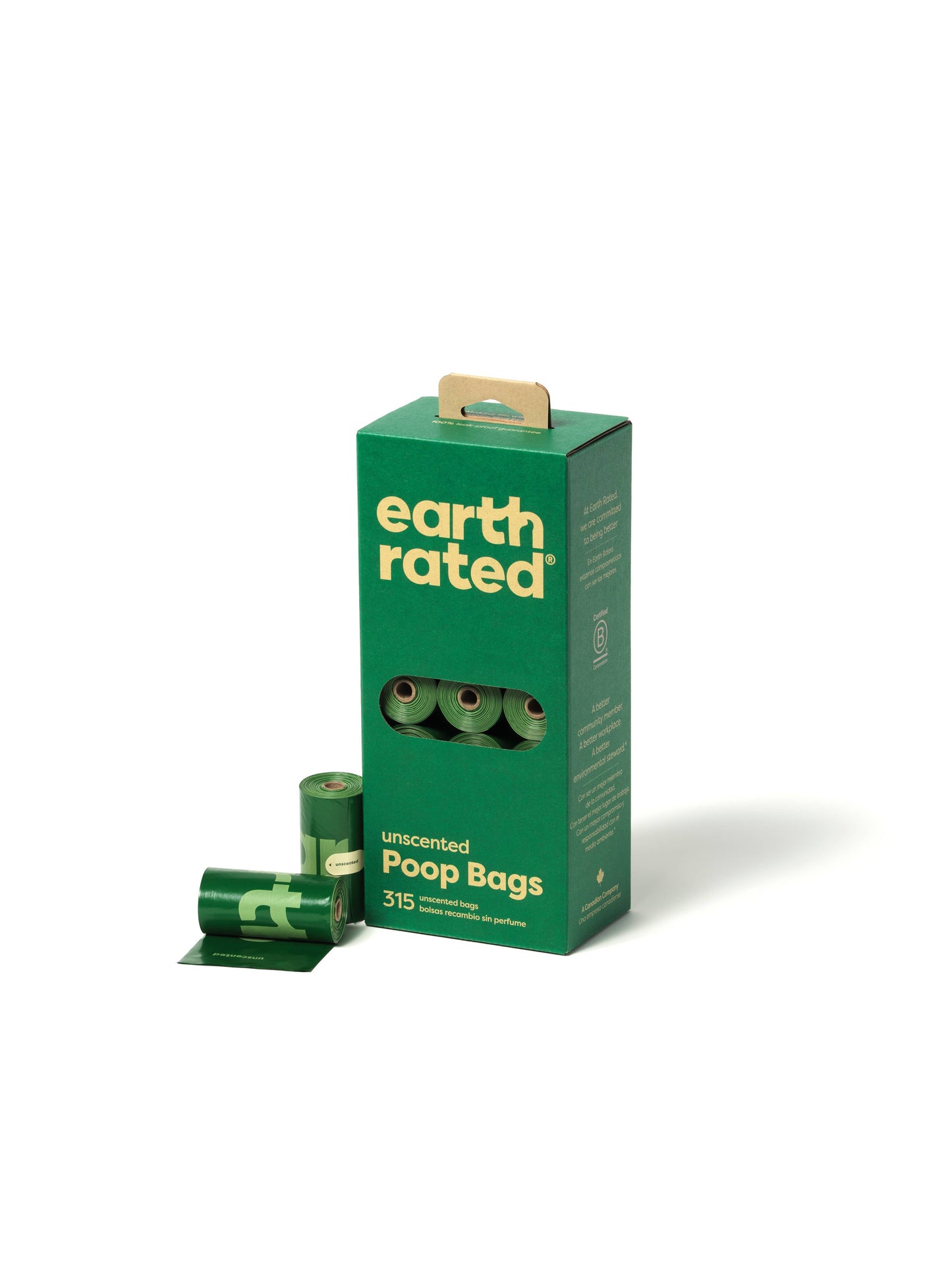Earth Rated Unscented Poop Bags 315 bags on 21 Refill Rolls