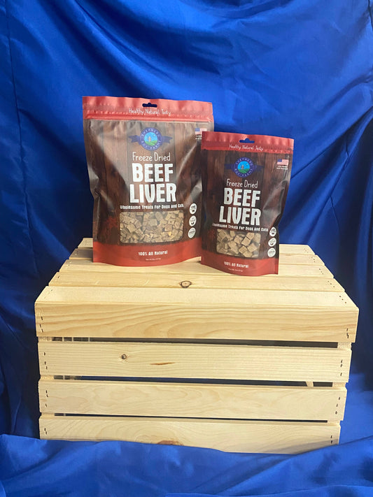 Shepherd Boy Farms Freeze Dried Beef Liver Dog and Cat Treats: 3oz