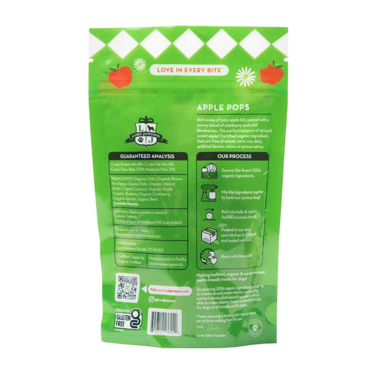 Lord Jameson Apple Pops Organic Dog Treats 6oz