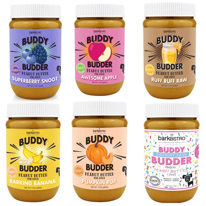 Bark Bistro Buddy Budder Birthday Bash 17oz - 100% Natural Dog Peanut Butter