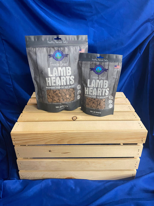 Shephard Boy Farms Freeze Dried Lamb Heart Dog and Cat Treats: 3oz
