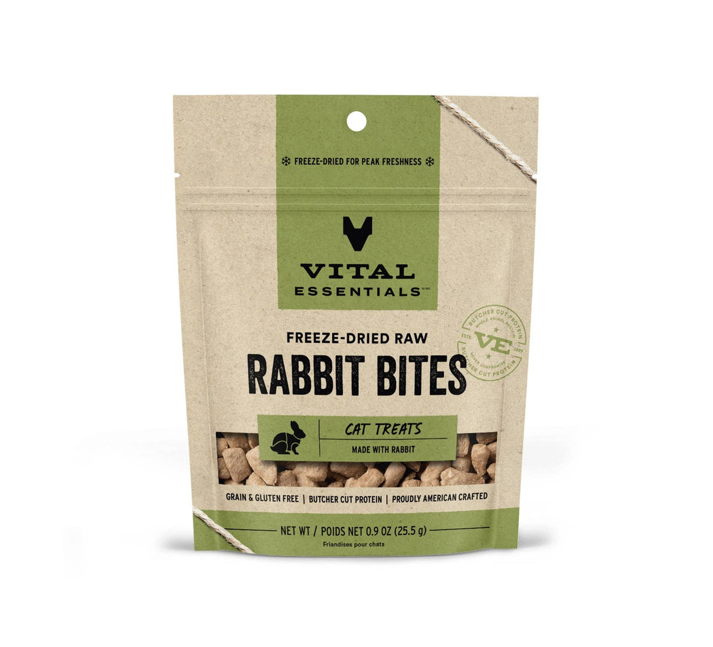 Vital Essentials Rabbit Bites Freeze Dried Cat Treats 0.9 oz